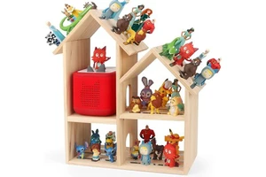 Wooden Wall-Mounted Storage Shelf Decorative Display Rack for Small Ornaments, Dolls and Blind Boxes