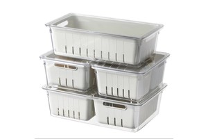 Multifunction PET Kitchen Fresh Fruit Vegetable Container Food Organizer Fridge Storage Organizer