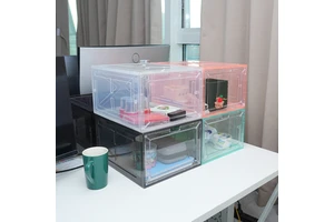 Visible Thickened Plastic Shoe Case Multifunctional Storage Box for Sneakers and Various Daily Living Supplies