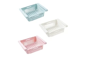 Retractable Fridge Storage Unique Design Pull Out Shelf Holder Box Bins Box Drawer Organizer
