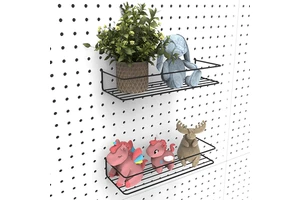 Modern PP Plastic Wall-Mounted Storage Rack for Kitchen & Living Room-Eco-Friendly Tool Organizer with Flexible Design