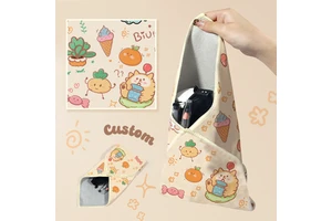 Custom Fashionable Magic Non-Adhesive Tape Organizer Scratch-resistant Lens Camera Protection Magic Cloth Makeup Bag