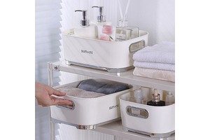Desktop Rectangle Foldable Plastic Cosmetics Storage Box Modern Simplicity Design Sundries Organization Home Office