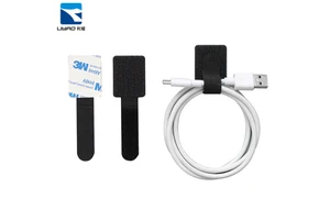 Adhesive Wire Organizer Eco-Friendly Adjustable Hook Loop Cable Ties Clips Wrappers for Kitchen Office Use