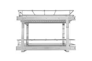 Heavy Duty 2-Tier Steel Roll Drawers 17\"Wx21\"Dx15\"H Pull Cabinet Organizer with Sliding Drawers for Pantry Organization