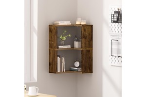 Stackable Wooden Corner Wall Shelves Multi-Tier Floating Kitchen Storage Organizer Wall Mounted Display Rack Art Deco Home Decor