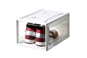 Cheap Hot Selling Clear Shoe Boxes with Lid Stackable Popular Small Clear Plastic Stackable Shoe Organizer for Sneaker Display