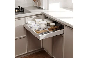 Optimal Fit Pull Cabinet Organizer Kitchen Storage Expandable All Directions Multifunction Metal Carbon Steel Dish Bowl Storage
