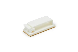 Essentra Nylon Natural Flat Wire Clip Double Adhesive Back Wire Organizer FCW Cable Clamp On Adhesive Base