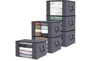 Large Foldable Cotton Linen Large Clothes Organizer Collapsible Folding Bed Thick Breathable Fabric Underbed Storage Boxes Bags