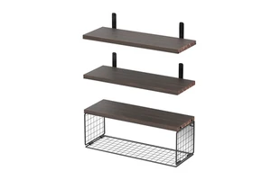 Wall Wall Hanging Pine Corner Suspension Shelf Bedroom Living Room Bathroom Kitchen Carbonized Black Wall Storage Rack