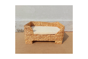 Storage Handwoven Water Hyacinth Basket/ Natural Sustainable Rectangular Neatening