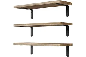 Hot Selling Wooden Wall Shelf For Living Room Kitchen Wall Storage And Garage Storage Mounted Floating Shelves