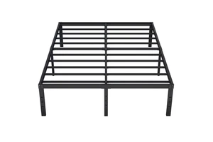 18" Under Bed Storage Folding Wooden Slatted Metal Platform Slat Bed Frame Sturdy Steel Frame