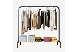Lowest Price Garment Rack Bedroom Furniture Metal Clothes Hanger Stand Storage Shelf Rack