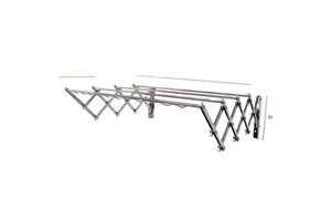 2025 Customized High Quality Wall-Mounted Stainless Steel Towel Rack Foldable Clothes Drying Rack for Bathroom Use