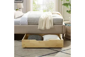Hot Sales Wooden Underbed Storage Organizer Drawer Solid Wood Under Bed Storage Drawer with 4-Wheels