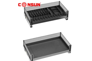 Factory Direct Kitchen Cabinet Drawer Pull Out Sliding Pantry Shelves Drawer Storage Basket Drawers