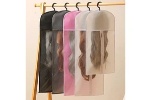 Storage Bag - Bedroom Hanging Storage with Dustproof Feature-Visible and Waterproof Cover for Wigs to Prevent Dust Accumulation