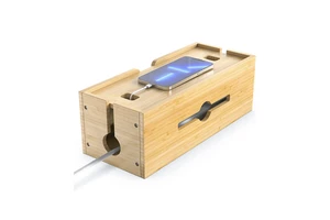 Freestanding Cable Wire Storage Organizer Large Cable Storage Holder Cord Organizer Box
