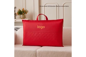 Customizable Logo Zipper Storage Bag Double-Sided Non-Woven Fabric Single Pillow Core for Clothing and Home Textile Packaging