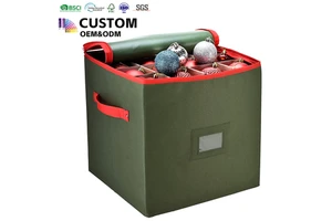 Large 64 Slot Christmas Ornament Storage Box with Adjustable Dividers for Organizing Your Festive Decorations