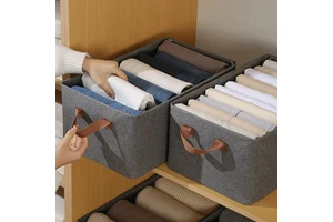 Solid Color Modern Simplicity Cationic Oxford Cloth Bedroom Clothes Sundries Sorting Storage Box Foldable
