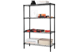 4 Layers Adjustable Eco-friendly Powder-coated Steel Houseware Garage Tools Storage Light Duty Wire Shelving