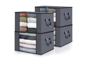Moisture-Proof Dust-Proof Non-Woven Toy Foldable Storage Finishing, Moving Packing Storage Bags Clothing Quilt Boxes/