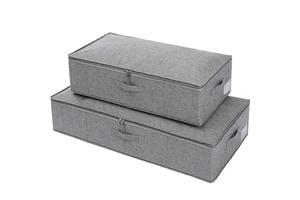 High Linen Portable Under-Bed Organizer Multifunctional Custom Storage Box for Quilts Clothes Toys Durable for Food Use