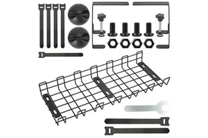 Cable Organizer Storage Rack Under High-quality Mesh Cable Management Tray Include 2 Clips 2 Wire Fixers 5 Cable Ties 6 Screws