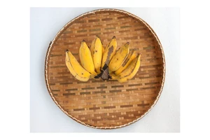 Handicraft Woven Bamboo Storage Basket for Home Vegetable Storage and Decorative Purpose