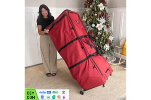 XXL Expandable Rolling Christmas Tree Storage Bag for Trees up to 12 Ft. Tall