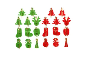 HU-83 Christmas Products Non-woven Fabric Cutlery Holder 11pcs/set