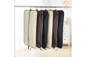 Durable Custom Logo Non-woven Clothing Storage Bag Wedding Dress Dust Bag Suit Cover Garment Bag
