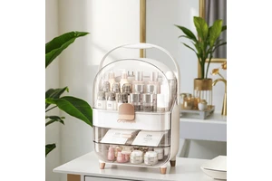 High Quality Multifunctional Makeup Organizer Desktop Plastic Dresser Container Cosmetics Storage Box Clear Organizer
