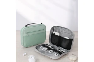 Portable Digital Wire Accessories Charger Storage Pack Organizer Bag Double Tiers Flexible Foldable Tools Storage