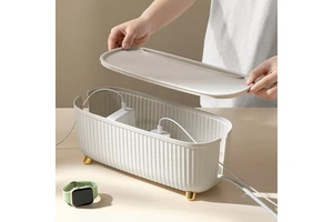 Home Storage Organization Charger Cable Management Accessories Socket Storage Desktop Organizer USB Cable Management Storage Box