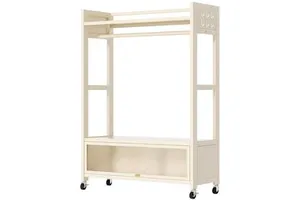 Factory-direct-sale Fixed-position Portable Wardrobe-style Coat and Hat Storage Rack, Home Bedroom Coat Rack