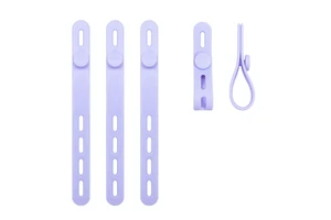 Silicone Cable Straps Cord Organizer, Reusable Cable Ties Wire Management with Lock Buckle