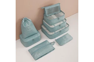 Factory Direct Supply Travel Storage Bag Twill Fabric 8pc Clothings Bag Outdoor Clothes Packing Organizer Suitcase Tidy Bag