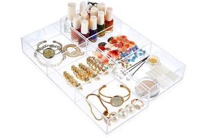 Custom Clear Acrylic Box Organizer Drawer Compartment Organizer for Cosmetic Jewelry Other Accessories Storage Plastic Box