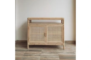 Utensil storage cabinet cupboards rattan drawer cabinets for kitchen organizing custom brand accept