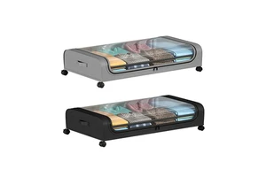 OEM Rigidity Under Bed Storage Containers Underbed Storage Organizer With Lid Extra Large Under Bed Storage With Wheels