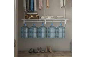 CLOSETART DIY Adjustable Wire Shelving Hanging Wire Closet Rack Shelf Storage Wardrobe Clothes Organiser For Small Spaces