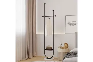 Luxury Modern Design Coat Rack Simple Living Room Furniture with Light Vertical Door Storage Rack Clothes Hanger Floor-standing