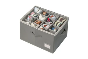 Wardrobe Shoe Storage Rack, Large 16-pair Shoe Storage Box, Transparent Foldable Shoe Container with Reinforced Handle, Shoe Box