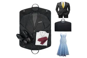High Quality Folding Garment Storage Bag with Window Clothing Dustproof Suit Cover Bag