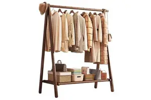 Simple Foldable Storage Clothes Rack Household Coat Rack for Bedroom Living Room General Use Home Furniture
