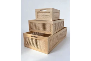 Best-selling hand-woven storage baskets are ideal for office and home storage.